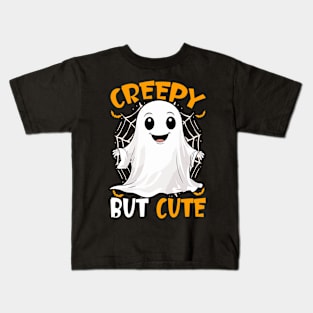 Halloween Creepy But Cute Ghost Funny Saying Kids T-Shirt